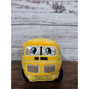Hugfun School Bus Plush Sound "Wheels on the Bus" Press On/Off Yellow